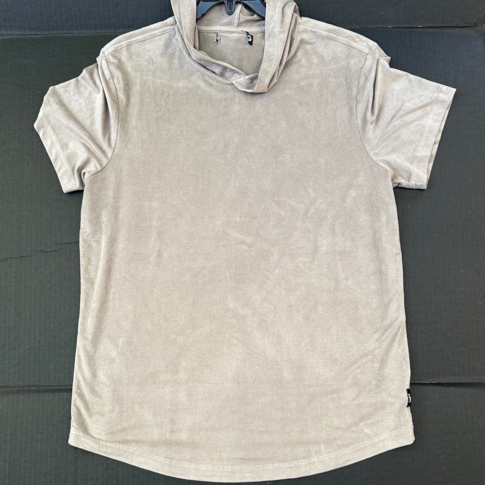 G by Guess Beige Short Sleeve Hoodie